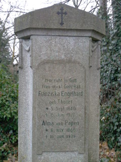 Alma von Papen, Alter Domfriedhof der St.-Hedwigs-Gemeinde, Berlin-Mitte