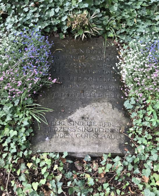 Grabstein Heinrich Freiherr von Weizsäcker, Friedhof Solitude, Stuttgart