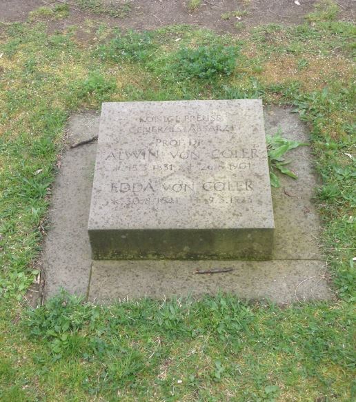 Restitutionsgrabstein Edda von Coler, geb. von Wedel, Invalidenfriedhof Berlin