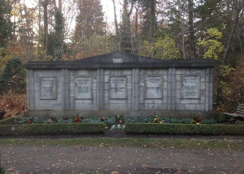 Grabstein Berta Marks, geb. Körner, Friedhof Steglitz, Berlin, Deutschland
