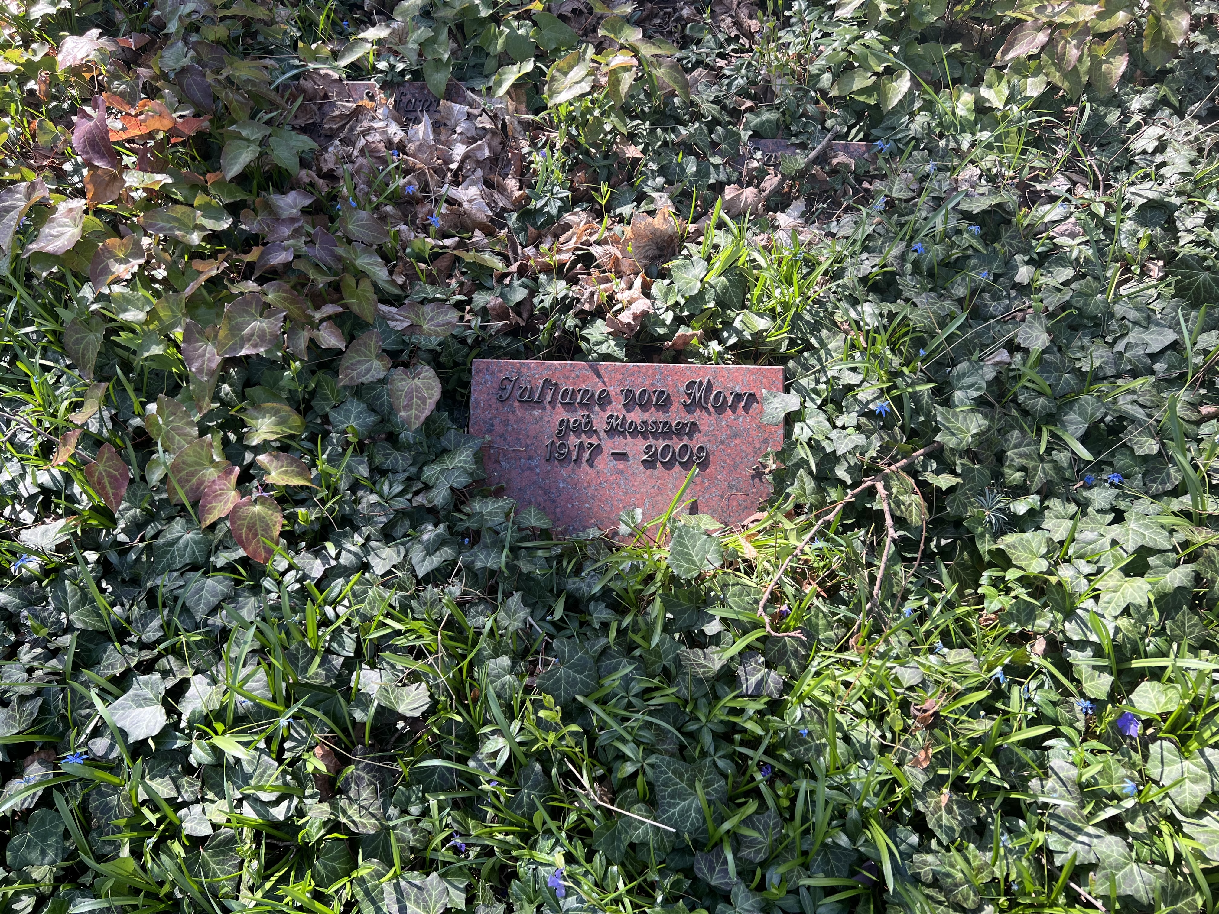 Grabstein Juliane von Morr, geb. Mossner, Luisen-Friedhof, Westend, Berlin