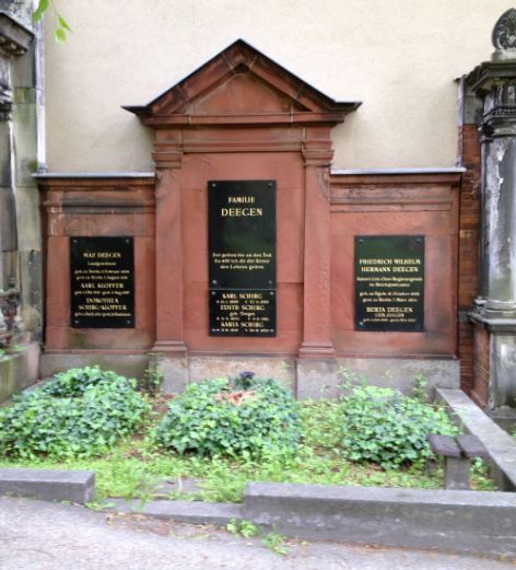 Grabstein Max Deegen, Alter St. Matthäus Kirchhof, Berlin-Schöneberg