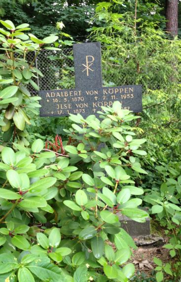 Grabstein Adalbert von Köppen, Waldfriedhof Dahlem, Berlin