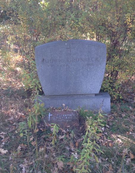 Grabstein Ludwig Grünbeck, Friedhof Schönow, Berlin-Zehlendorf, Deutschland