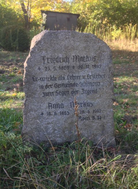 Grabstein Friedrich Markus, Friedhof Schönow, Berlin-Zehlendorf, Deutschland