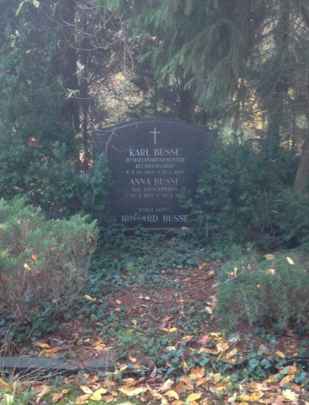 Grabstein Anna Busse, geb. Kitschmann, Friedhof Steglitz, Berlin, Deutschland