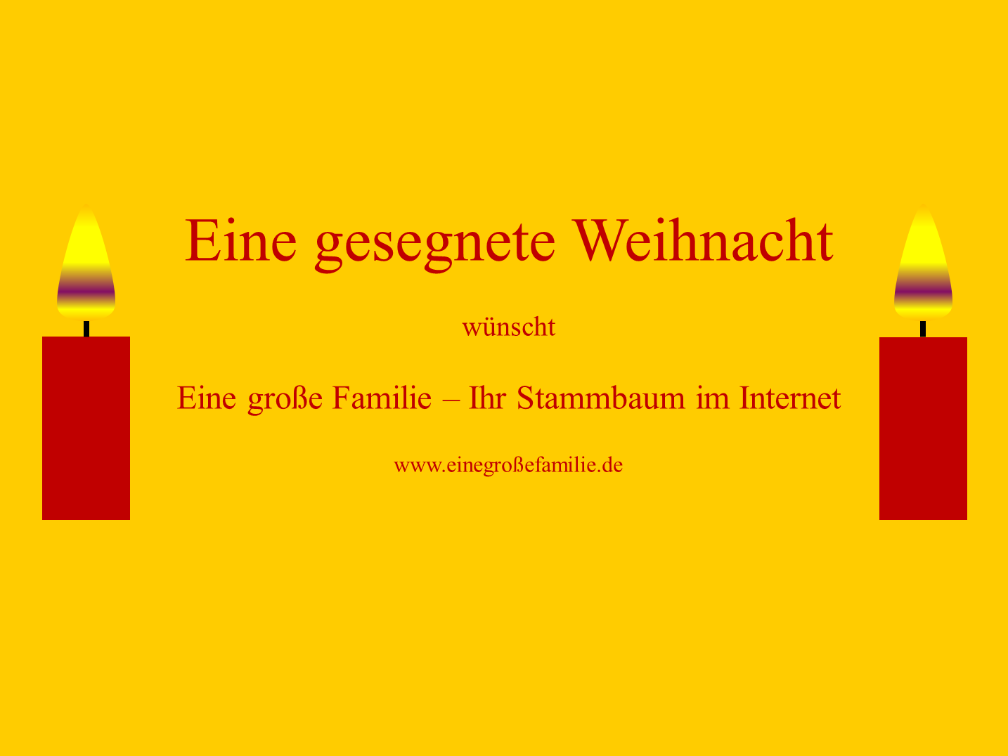 Eine große Familie - Ihr Stammbaum im Internet wünscht eine gesegnete Weihnacht
