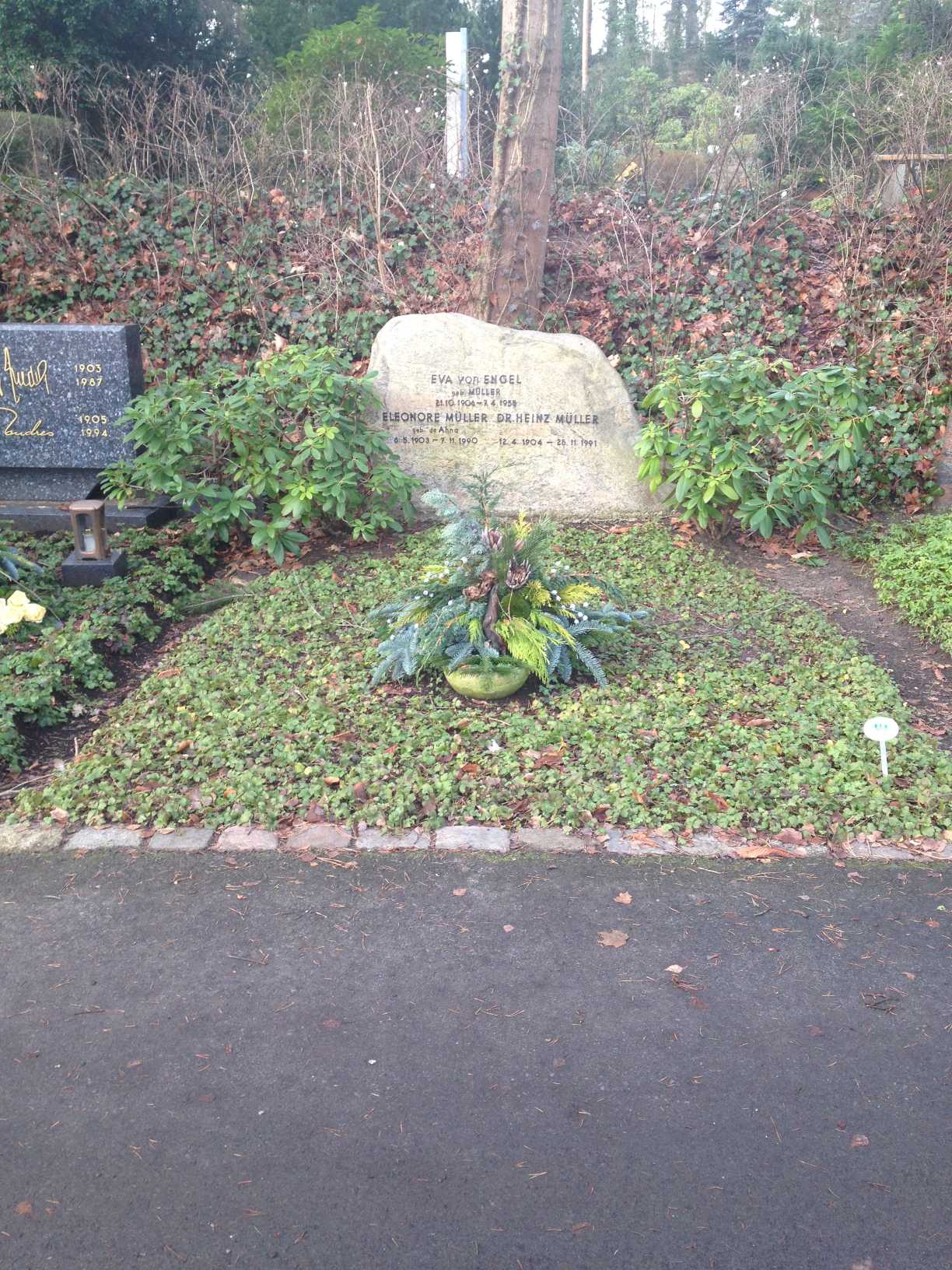 Grabstein Heinz Müller, Friedhof Heerstraße, Berlin