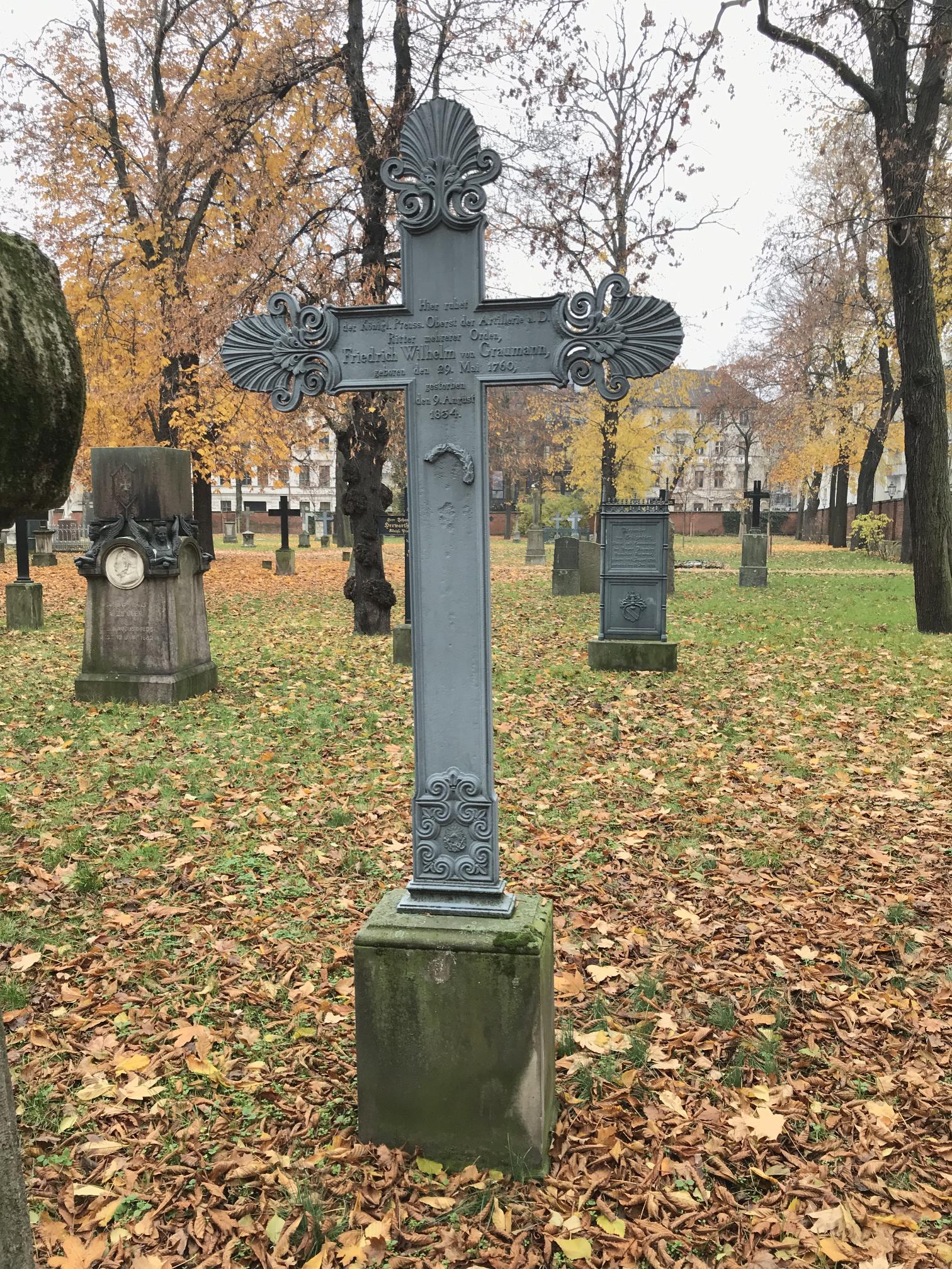 Grabstein Friedrich Wilhelm von Graumann, Alter Garnisonfriedhof Berlin