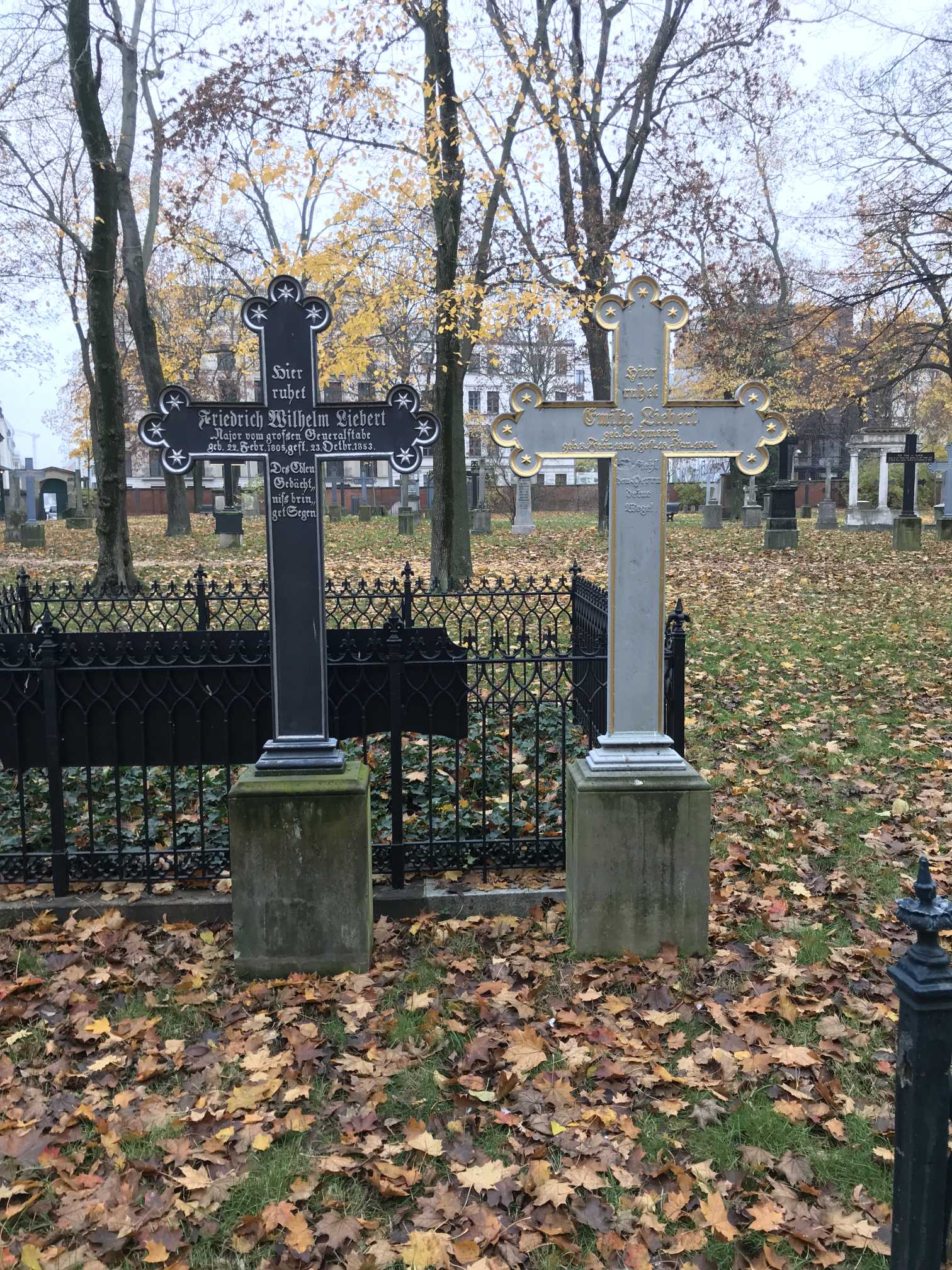 Grabstein Emilie Liebert, geb. Lohmeier, Alter Garnisonfriedhof Berlin