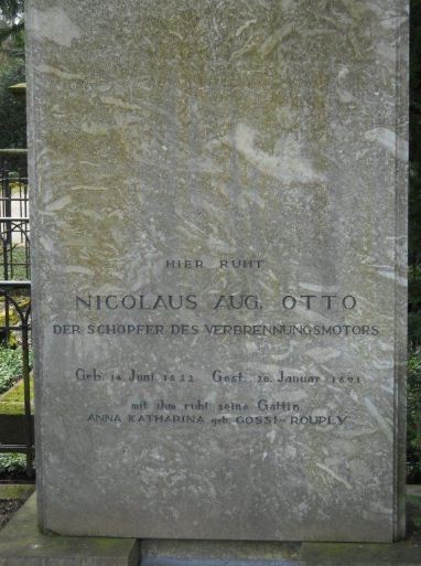 Grabstein Nicolaus Otto, Melaten-Friedhof Köln