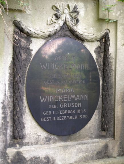 Grabstein Maria Winckelmann, geb. Gruson, Alter St. Matthäus Kirchhof, Berlin-Schöneberg