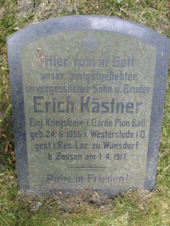 Grabstein Erich Kästner, Parkfriedhof Lichterfelde, Berlin