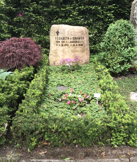 Grabstein Elisabeth von Cramon, geb. Freiin von Massenbach, Alter Friedhof Wannsee, Berlin, Deutschland