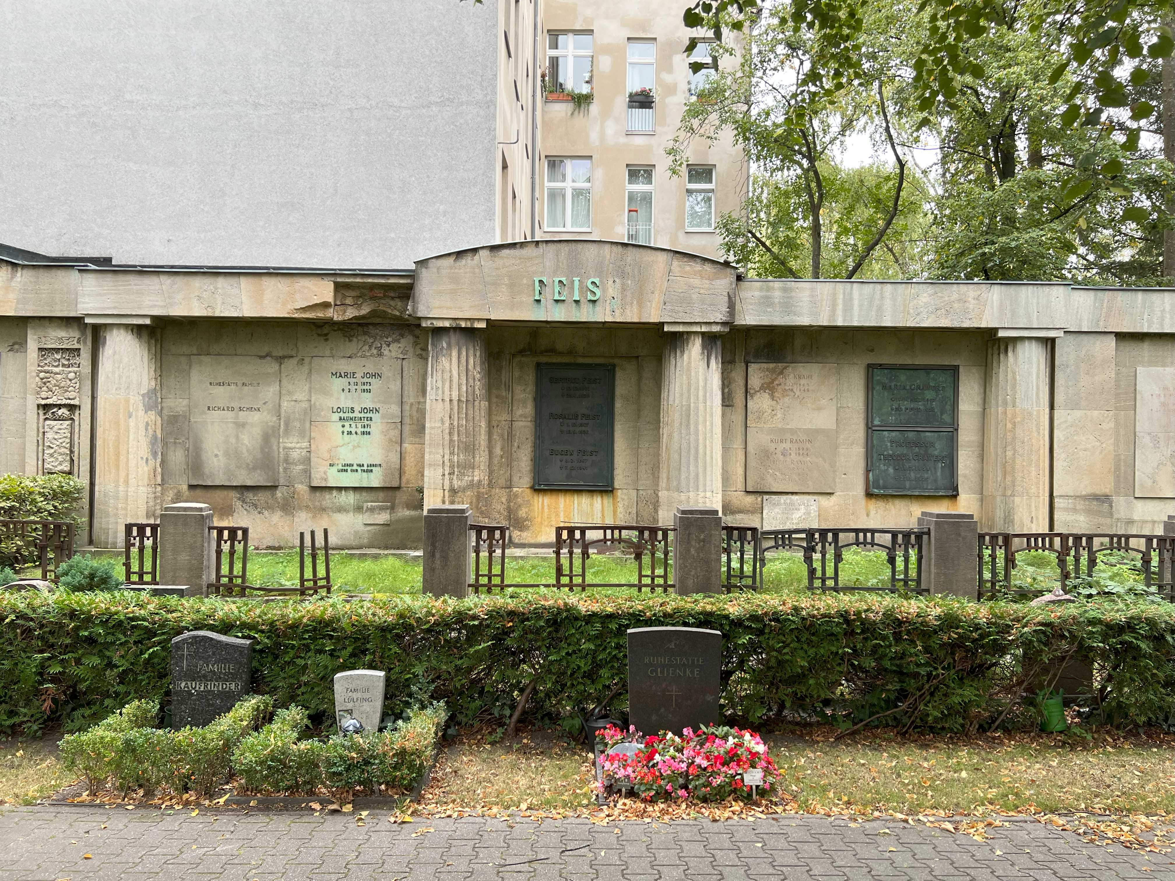 Grabstein Elli Sieweke, geb. Krähe, Friedhof Wilmersdorf, Berlin